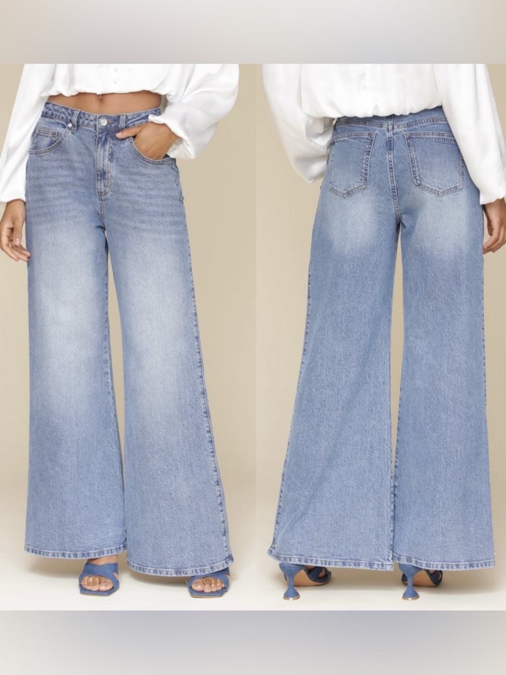 Anthropologie Avec Les Filles Wide Leg Jeans 26
